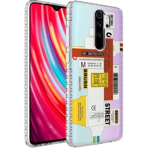 Xiaomi Redmi Note 8 Pro Kılıf Airbag Kenarlı Renkli Desenli Silikon Elegans Kapak