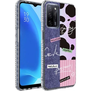 Oppo A54 4g Kılıf Airbag Kenarlı Renkli Desenli Silikon Elegans Kapak