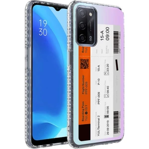 Oppo A54 4g Kılıf Airbag Kenarlı Renkli Desenli Silikon Elegans Kapak
