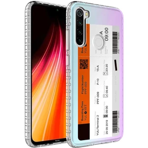 Xiaomi Redmi Note 8 Kılıf Airbag Kenarlı Renkli Desenli Silikon Elegans Kapak