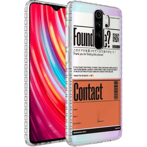 Xiaomi Redmi Note 8 Pro Kılıf Airbag Kenarlı Renkli Desenli Silikon Elegans Kapak