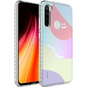 Xiaomi Redmi Note 8 Kılıf Airbag Kenarlı Renkli Desenli Silikon Elegans Kapak