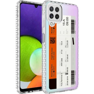 Samsung Galaxy M32 Kılıf Airbag Kenarlı Renkli Desenli Silikon Elegans Kapak