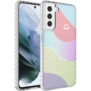Samsung Galaxy S21 Fe Kılıf Airbag Kenarlı Renkli Desenli Silikon Elegans Kapak