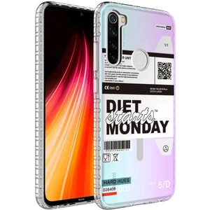 Xiaomi Redmi Note 8 Kılıf Airbag Kenarlı Renkli Desenli Silikon Elegans Kapak