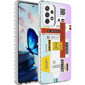 Samsung Galaxy A53 5g Kılıf Airbag Kenarlı Renkli Desenli Silikon Elegans Kapak
