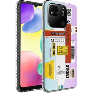 Xiaomi Redmi 10C Kılıf Airbag Kenarlı Renkli Desenli Silikon Elegans Kapak