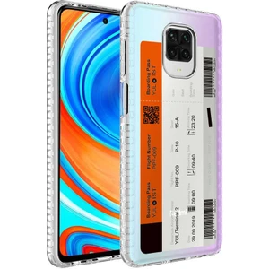 Xiaomi Redmi Note 9 Pro Kılıf Airbag Kenarlı Renkli Desenli Silikon Elegans Kapak