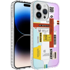Apple iPhone 13 Pro Max Kılıf Airbag Kenarlı Renkli Desenli Silikon Elegans Kapak
