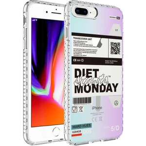 Apple iPhone 8 Plus Kılıf Airbag Kenarlı Renkli Desenli Silikon Elegans Kapak