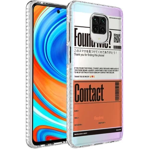 Xiaomi Redmi Note 9 Pro Kılıf Airbag Kenarlı Renkli Desenli Silikon Elegans Kapak