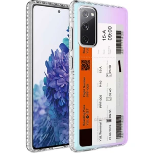 Samsung Galaxy S20 Fe Kılıf Airbag Kenarlı Renkli Desenli Silikon Elegans Kapak