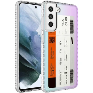 Samsung Galaxy S21 Fe Kılıf Airbag Kenarlı Renkli Desenli Silikon Elegans Kapak