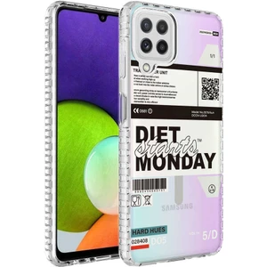 Samsung Galaxy M12 Kılıf Airbag Kenarlı Renkli Desenli Silikon Elegans Kapak