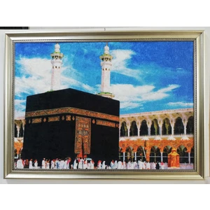 Halı Tablo Yıkanabilir Solmayan Parlak ve Canlı 60CM x 80 cm Dekoratif Çerçeveli Taplo
