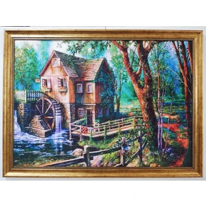 Halı Tablo Yıkanabilir Solmayan Parlak ve Canlı 60CM x 80 cm Dekoratif Çerçeveli Taplo