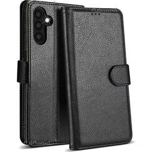M.TK Moveteck Samsung Galaxy A54 5g Uyumlu Kılıf Kamera Korumalı 360 Tam Kaplar Deri Dokulu Cüzdan Kapaklı Standlı