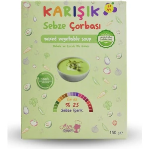 Aşçı Anne 150 gr Karışık Sebze Çorbası 6+ Ay Bebekler İçin Doğal İçerik