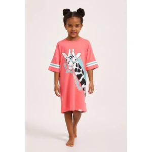 Fun Giraffe Kız Çocuk Gecelik Pembe