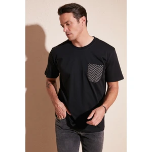 % 100 Pamuk Relaxed Fit Tek Cepli Bisiklet Yaka T Shirt Erkek T Shirt 5902505