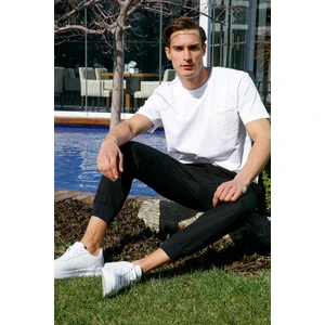 % 100 Pamuk Relaxed Fit Tek Cepli Bisiklet Yaka T Shirt Erkek T Shirt 5902505