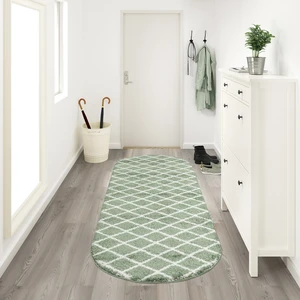 Royal Shaggy Doğal Kaymaz Taban Yumuşak Yıkanabilir Oval Yolluk Halı