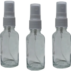 3 Adet 30 ml Boş Bayan Cam Parfüm Şişesi Doldurulabilir Spreyli