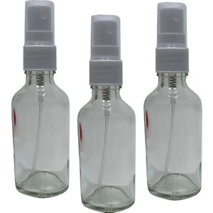 3 Adet 50 ml Boş Bayan Cam Parfüm Şişesi Doldurulabilir Spreyli