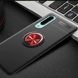 Heptek İletişim Huawei P30 Kılıf Kamera Çıkıntılı Renkli Yüzüklü Standlı Mıknatıslı Kapak (Ravel)