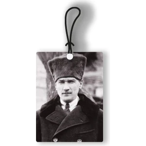Atatürk 4 Ahşap Oto Dikiz Ayna Süsü