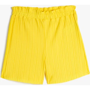 Şort Pileli Beli Lastikli Rahat Kesim