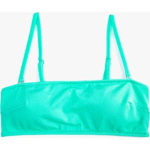 Straplez Bikini Üstü İnce Askılı Kaplı