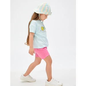 Şort Cepli Beli Lastikli Pamuklu