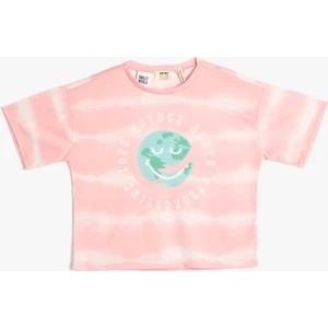 SmileyWorld® Tişört Lisanslı Kısa Kollu Batik Desenli Pamuklu