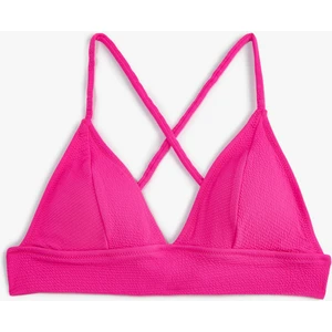 Bikini Üstü Bralet Çapraz Askılı Kaplı Dokulu
