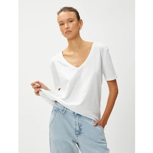 Pamuklu Basic Tişört V Yaka