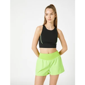 Kısa Spor Şort Beli Lastik Detaylı