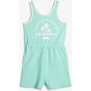 Tulum Mini Kalın Askılı Beli Lastikli Baskılı Pamuklu