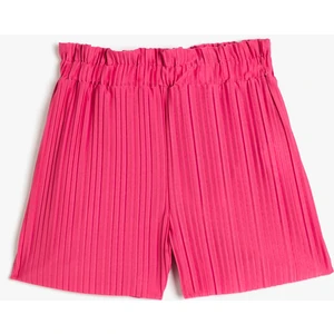 Şort Pileli Beli Lastikli Rahat Kesim