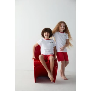 Unisex Çocuk Pastel Boya Baskılı Pijama Takımı