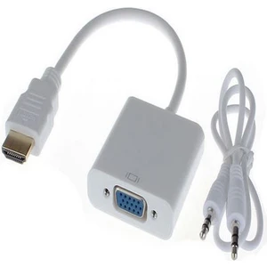 HDMI To VGA Kablo Çevirici Dönüştürücü + Ses