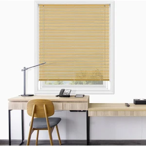 Pvc Jaluzi 25 mm Ahşap Desenli Krem