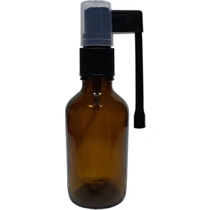 2 Adet 50 ml Ağız Sprey Boş Amber Renk Cam Şişe