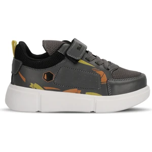 KEPA IN Erkek Çocuk Sneaker Koşu & Yürüyüş Ayakkabısı Koyu Gri / Sarı