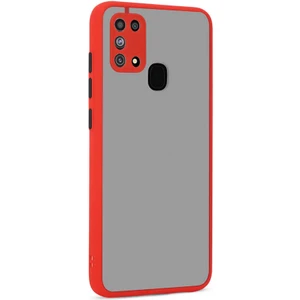 Heptek İletişim Samsung Galaxy M31 Kılıf Mat Parmak Izi Yapmaz Kamera Korumalı Renkli Tuşlu Sert Silikon Kapak (Hux)