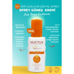 Güneş Kremi 50+ Spf Uva/uvb 200 ml Sprey Aile Boyu Kullanım
