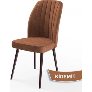 Concept Platinum Serisi Üst Kalite Mutfak Sandalyesi Metal Kahverengi Iskeletli 1 Adet Sandalye