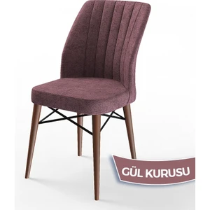 Concept Flex Serisi,  Üst Kalite Mutfak Sandalyesi, 1 Adet Sandalye, Gürgen Ceviz Ahşap Ayak