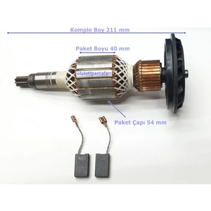 Tipi Gsh 11 E - 11 De Endüvi Rotor Kollektör ve Kömürü