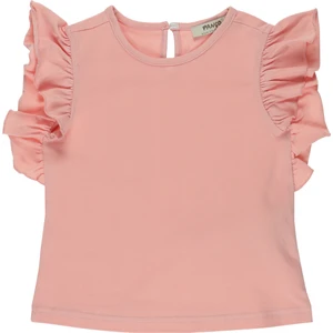 Kız Bebek Bisiklet Yakalı Fırfırlı T-Shirt